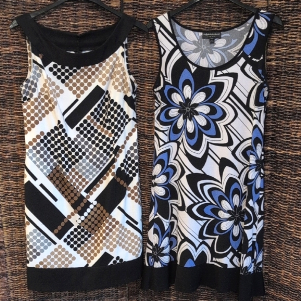 Career Wear Bundle Knee Length Floral Geometric Tank Dresses 12 Office Work Date